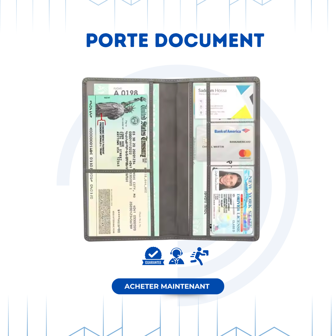 Porte-Documents Voiture – Format Compact & Élégant pour Vos Papiers Auto