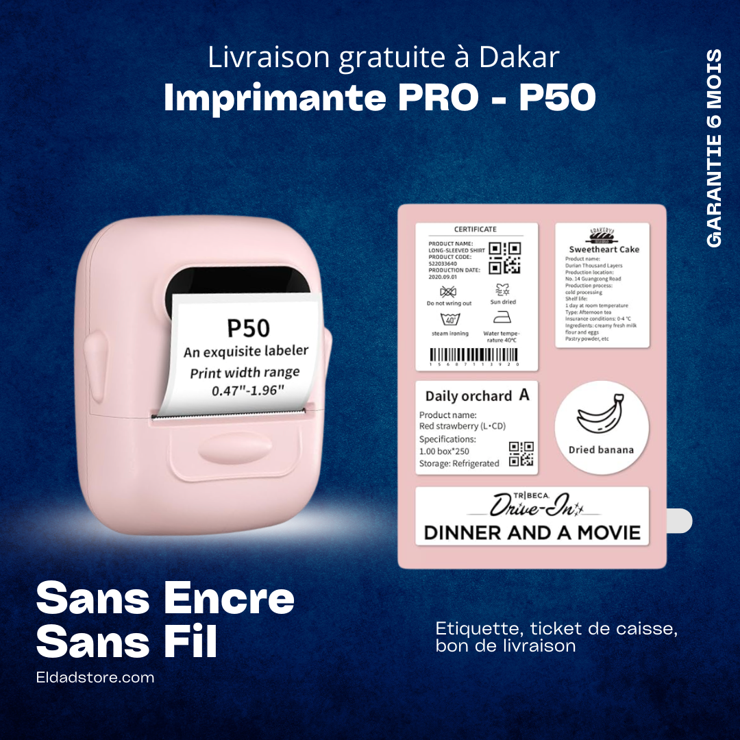 🖨️ Mini Imprimante P50 pour les Professionnel