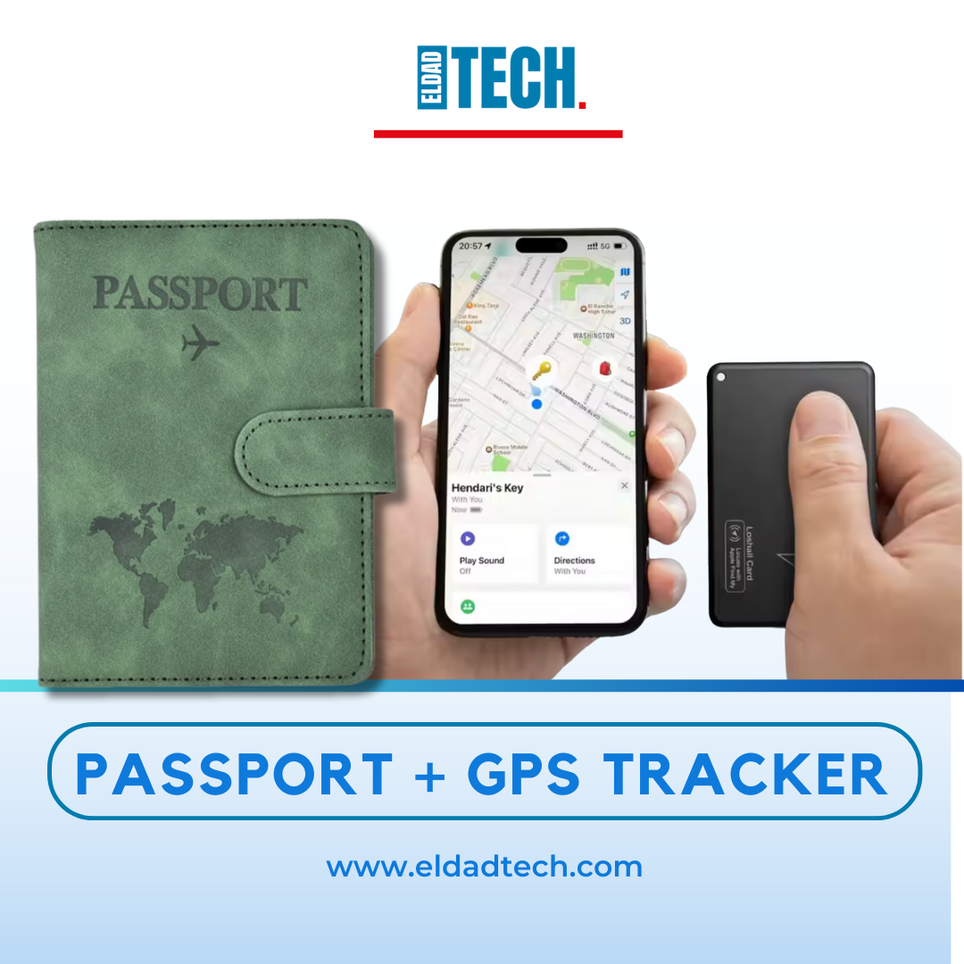 Pochette Passeport Sécurisée avec Carte GPS Connectée