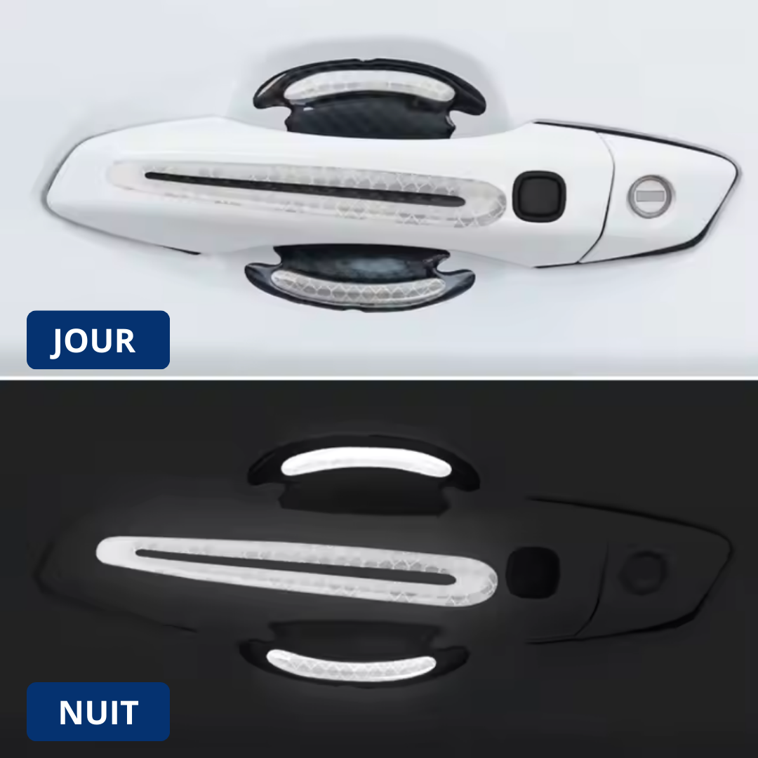 Stickers de Protection Réfléchissants pour Poignées de Voiture – Sécurité & Style