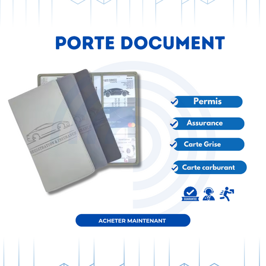 Porte-Documents Voiture – Format Compact & Élégant pour Vos Papiers Auto