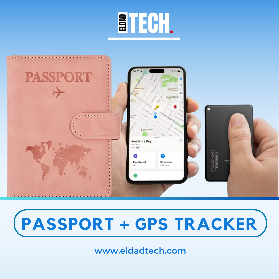 Pochette Passeport Sécurisée avec Carte GPS Connectée
