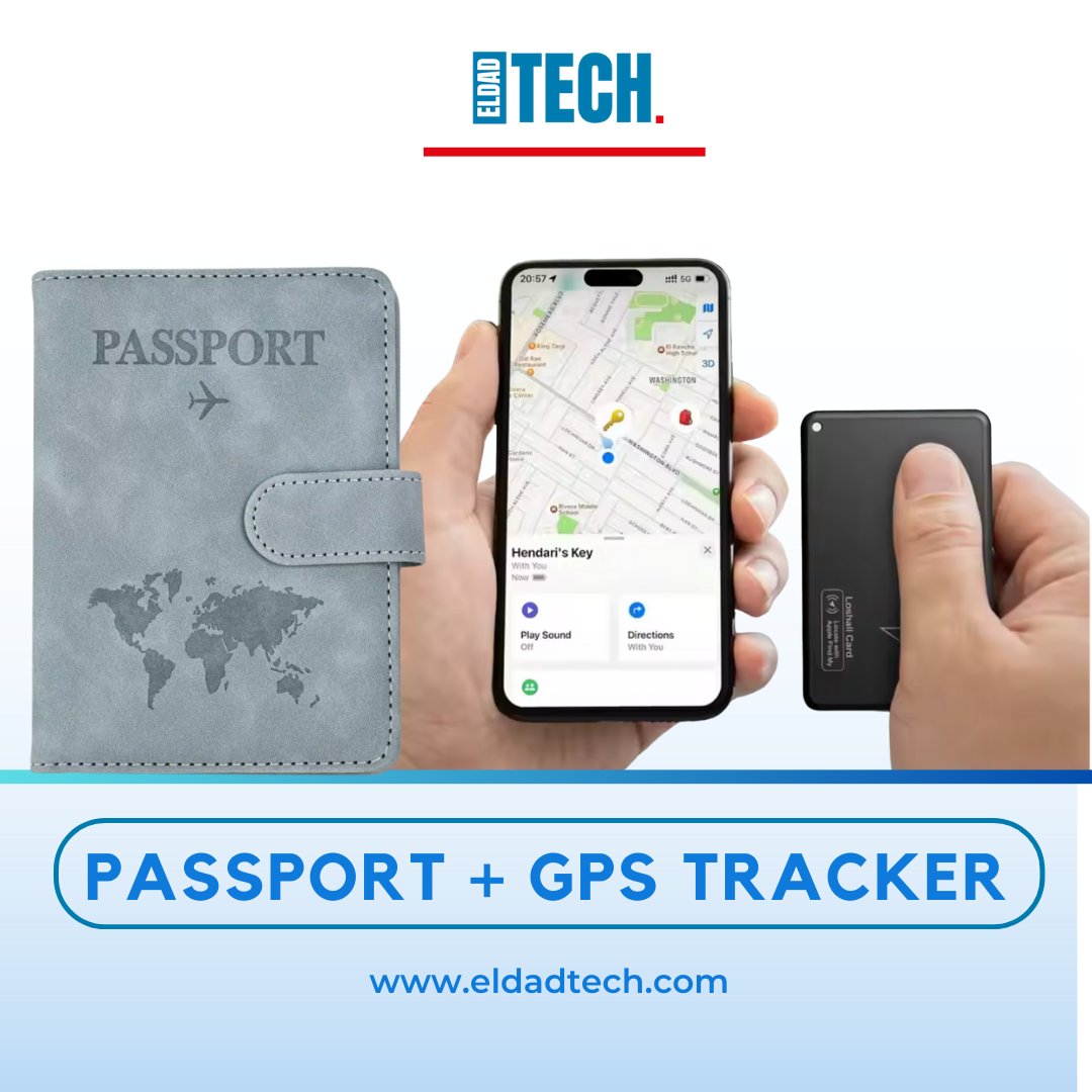 Pochette Passeport Sécurisée avec Carte GPS Connectée