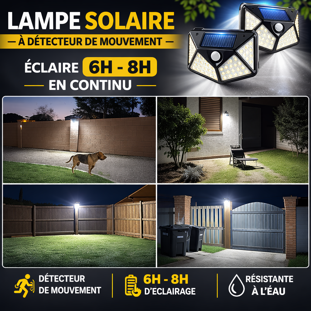 Lampe solaire à détecteur de mouvement&nbsp;
