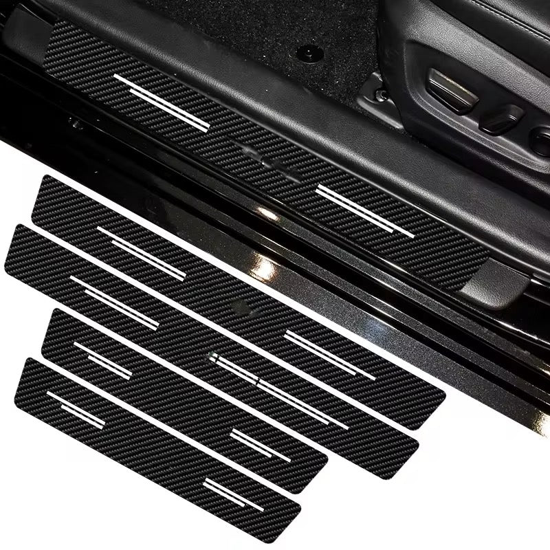 Protections Carbone Autocollantes – Seuils de Porte Universels (Lot de 5)